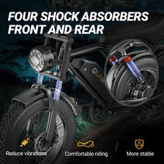 su8 Vélo électrique | 1500 W | Vitesse max. 50 km/h | Autonomie 64-113 km 48 V 18 Ah