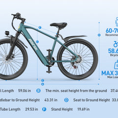 Vélo électrique GT300 24 pouces | 400 W | 36 V 10 Ah | Shimano 7 vitesses