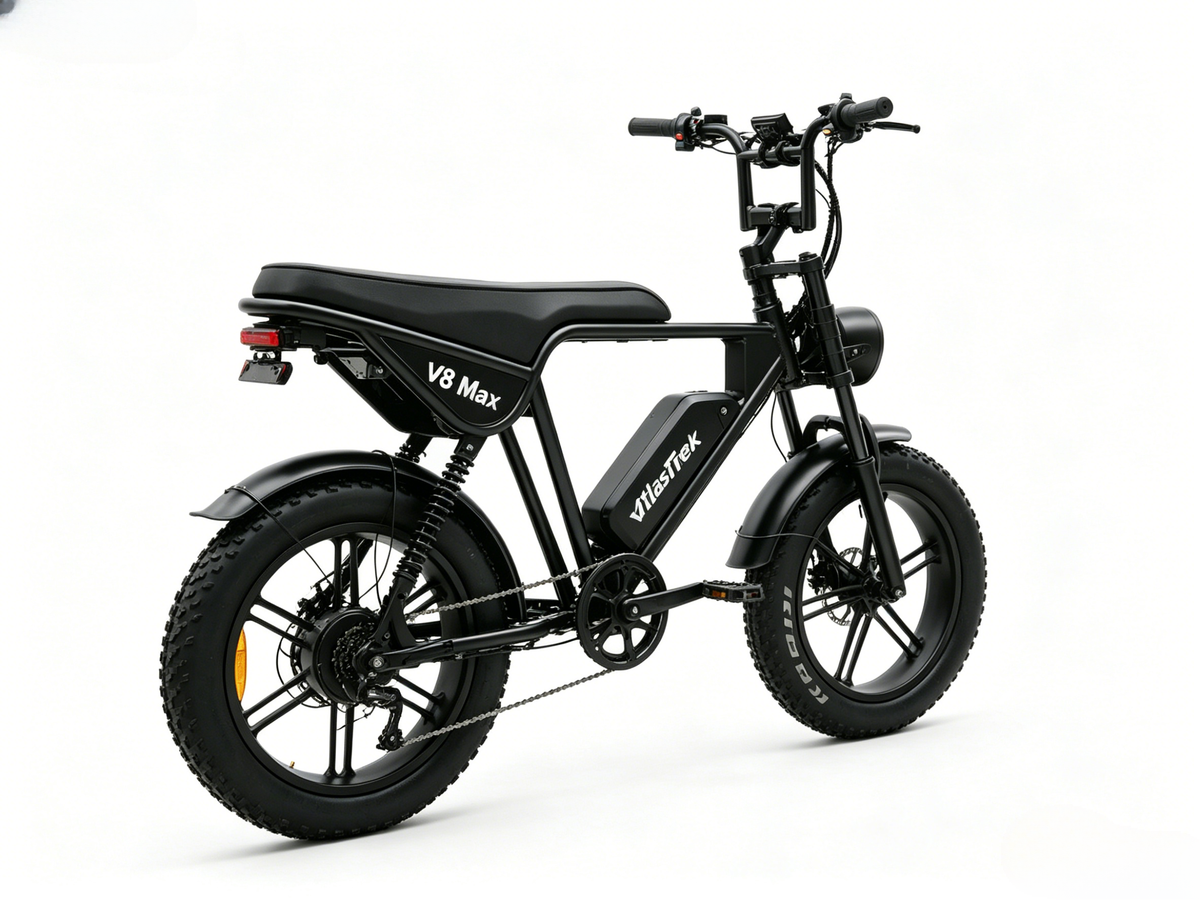 V8 Max | 250W | 48V 15Ah|50-60 Miles | 45° Climb|5-6h Charge|20*4.0