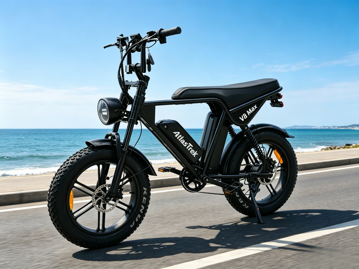 V8 Max | 250W | 48V 15Ah|50-60 Miles | 45° Climb|5-6h Charge|20*4.0