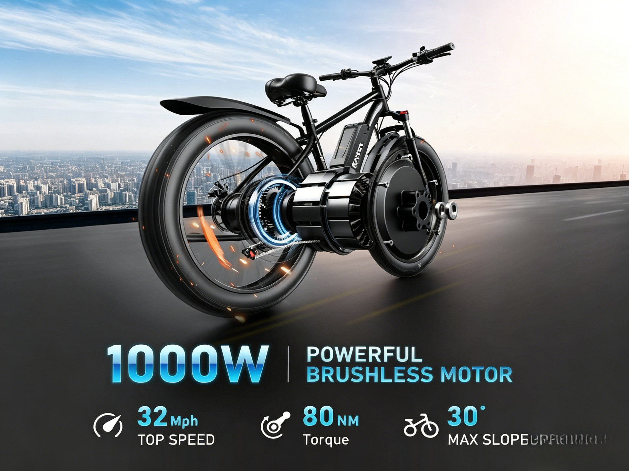 EB26 | 1000W | 48V 15Ah | 28.6 MPH | Iron Frame