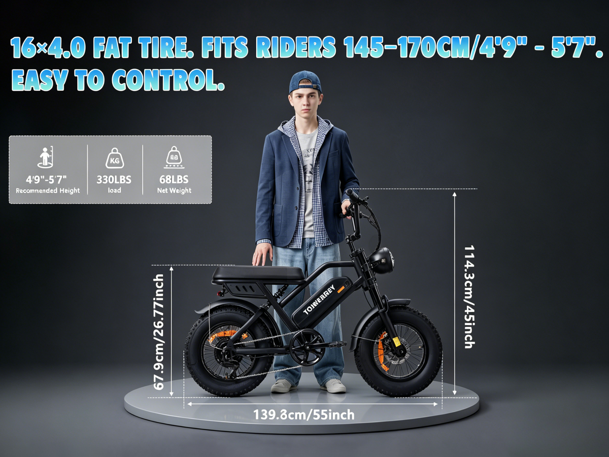 T16|VTT électriques|1000W |48V 15.6Ah|