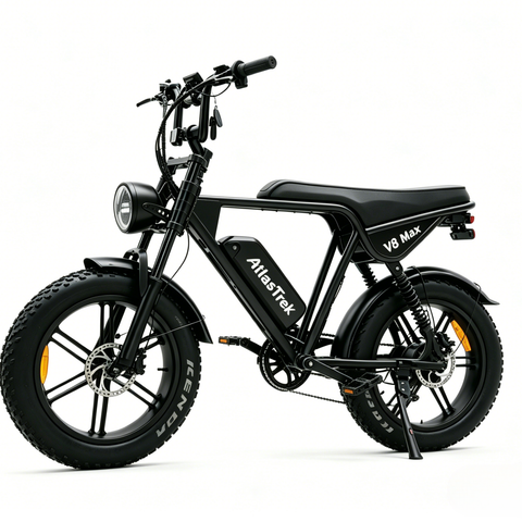 V8 Max | 250W | 48V 15Ah|50-60 Miles | 45° Climb|5-6h Charge|20*4.0
