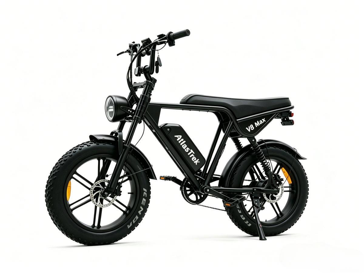 V8 Max | 250W | 48V 15Ah|50-60 Miles | 45° Climb|5-6h Charge|20*4.0
