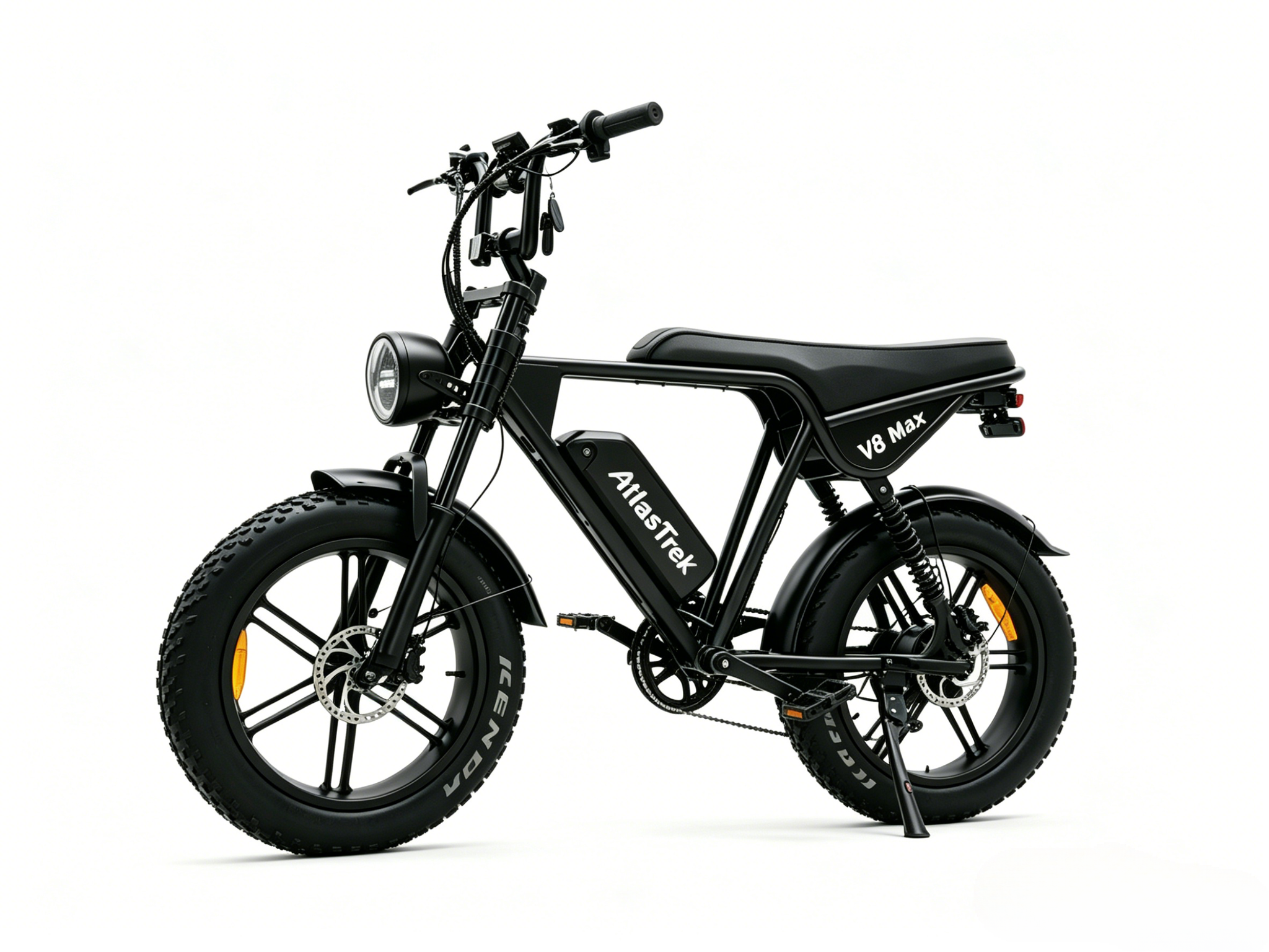 V8 Max | 250W | 48V 15Ah|50-60 Miles | 45° Climb|5-6h Charge|20*4.0