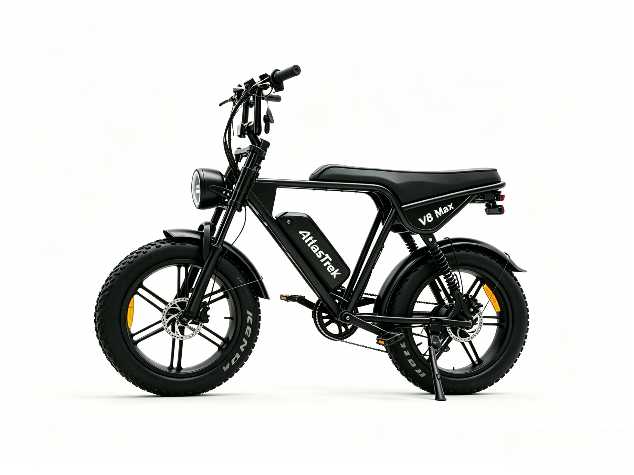 V8 Max | 250W | 48V 15Ah|50-60 Miles | 45° Climb|5-6h Charge|20*4.0