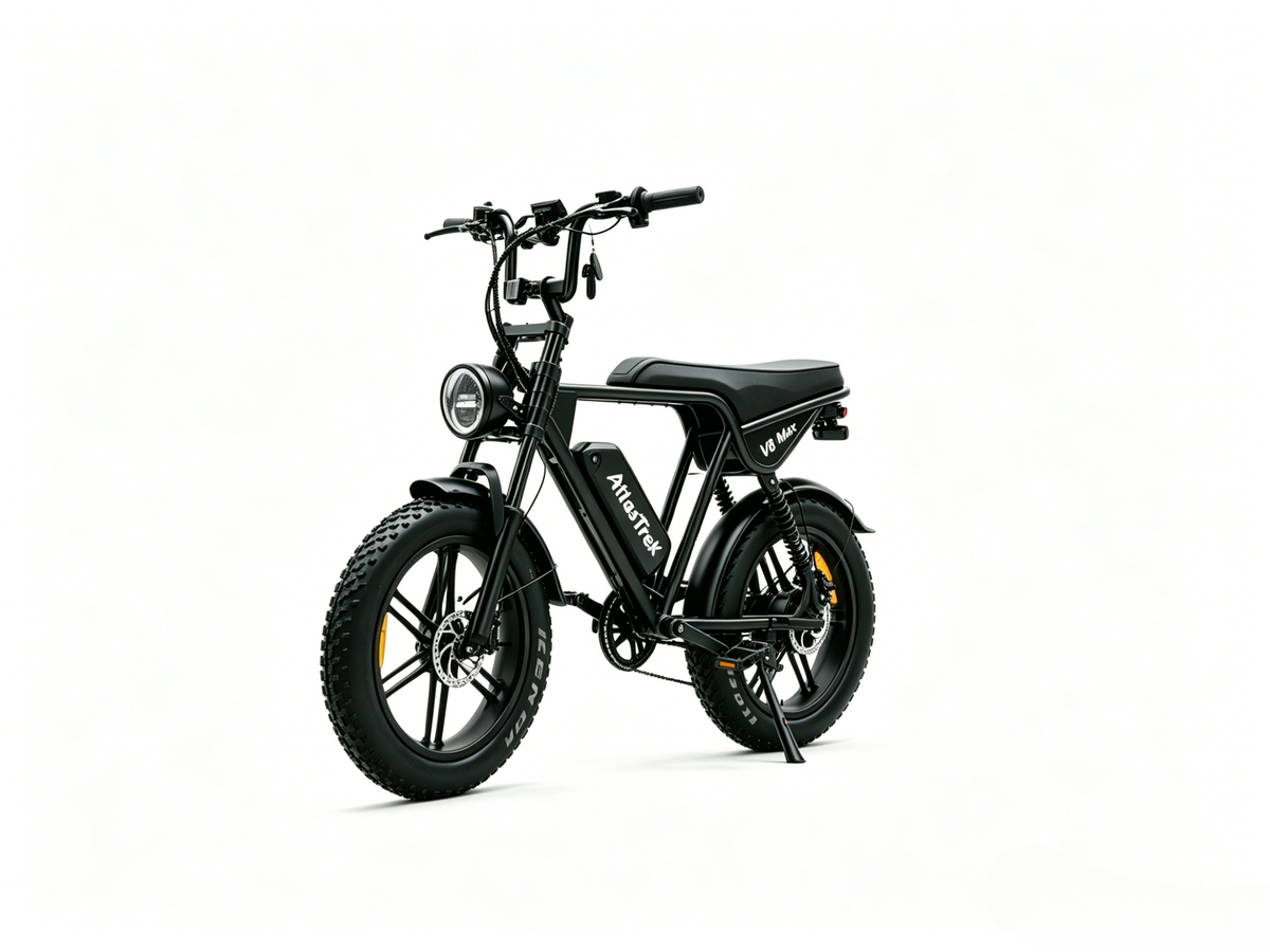 V8 Max | 250W | 48V 15Ah|50-60 Miles | 45° Climb|5-6h Charge|20*4.0