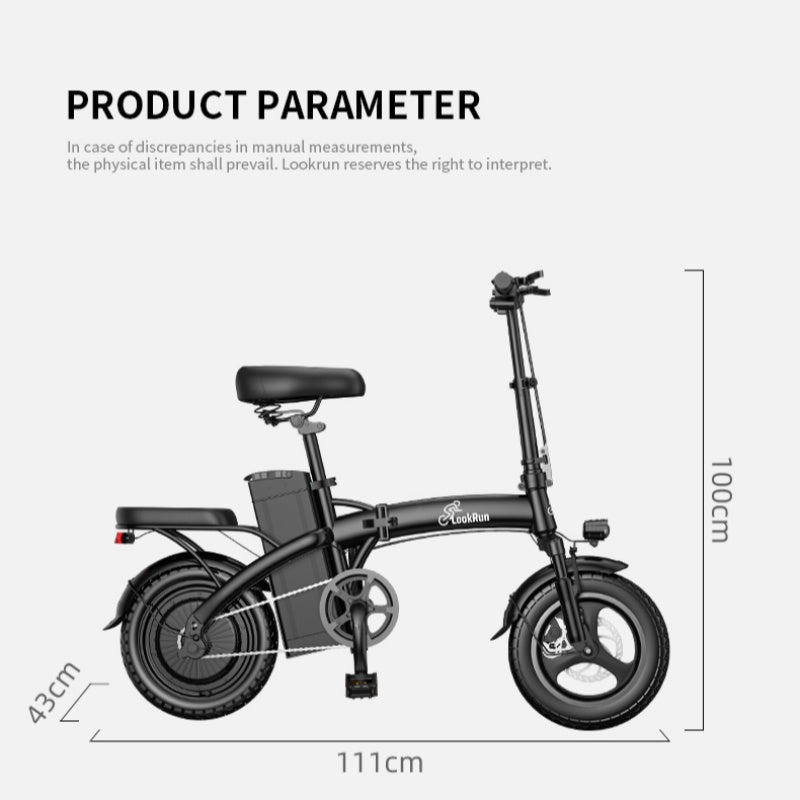 Vélo électrique Lookrun | 800W | 48V 10Ah | Autonomie de 96 km