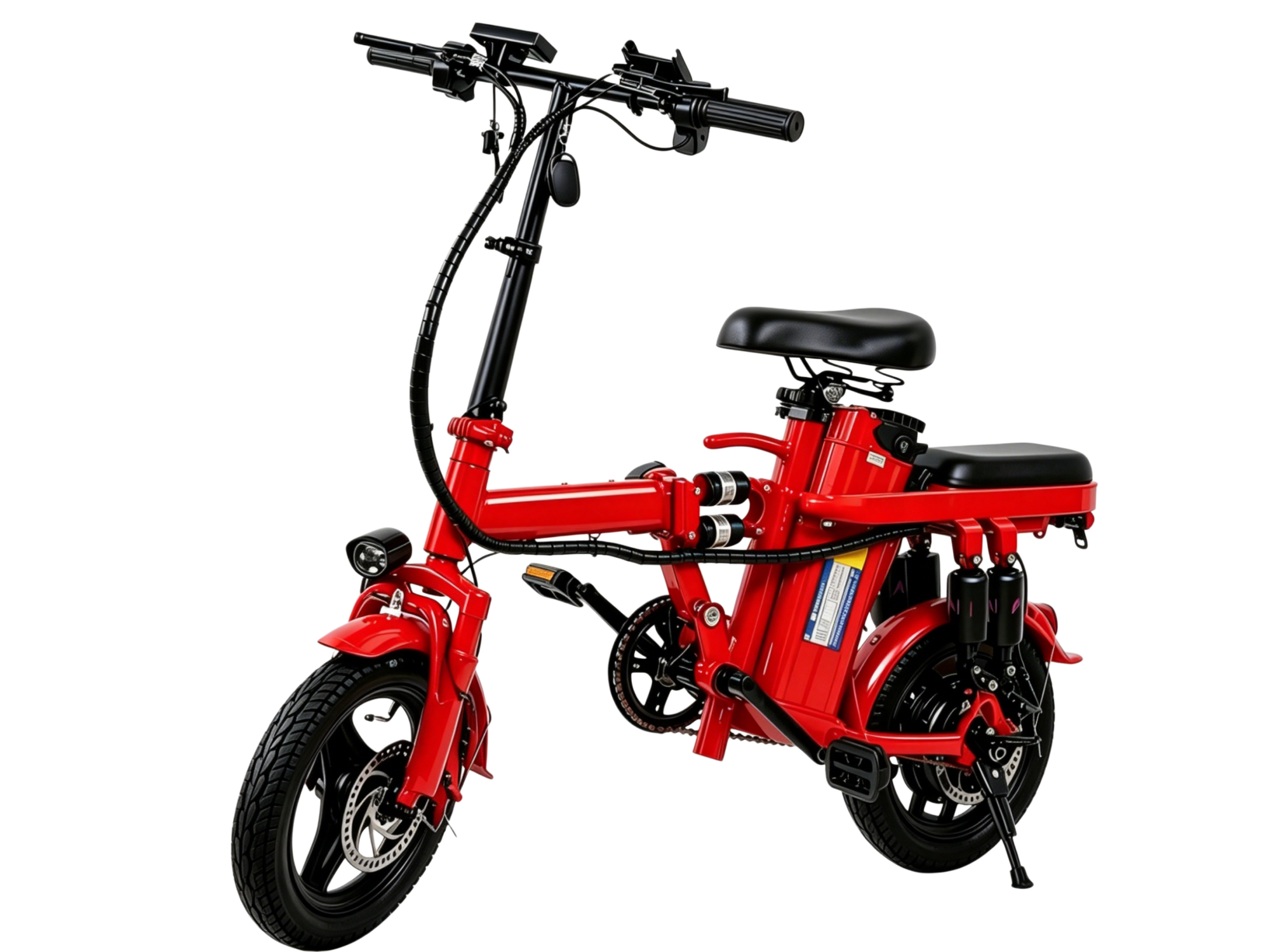 Foldable Electric Bike for Adults, 800W Peak Motor,20MPH Ebike, 30 Miles Range, 48V15Ah RemovableBattery, 3 Riding Modes