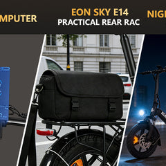 E14 white/black | 36V 10.4Ah | 25-35KM | 14*2.5 inch | 20.8KG | Front and rear disc brakes | Front shock absorber
