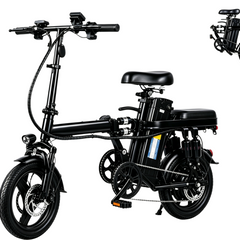 Foldable Electric Bike for Adults, 800W Peak Motor,20MPH Ebike, 30 Miles Range, 48V15Ah RemovableBattery, 3 Riding Modes