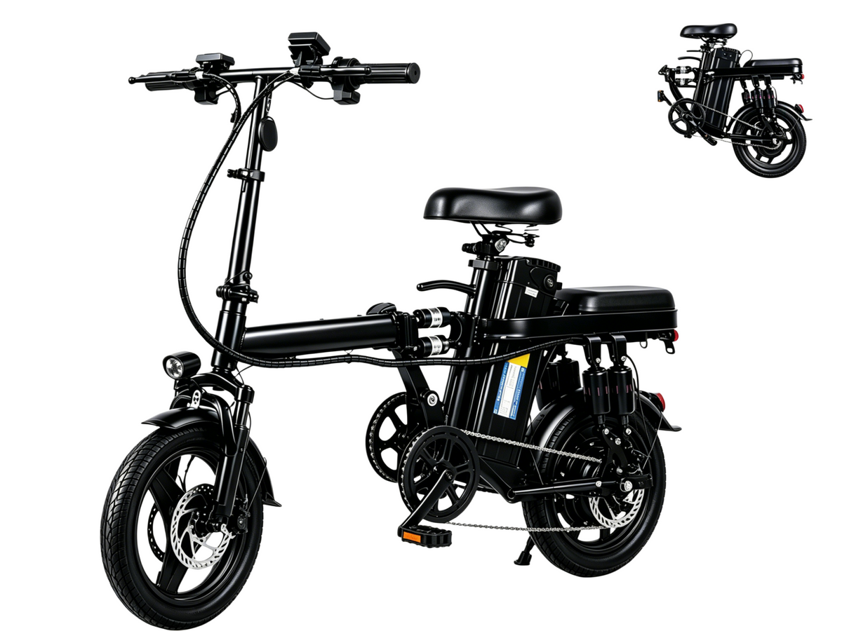 Foldable Electric Bike for Adults, 800W Peak Motor,20MPH Ebike, 30 Miles Range, 48V15Ah RemovableBattery, 3 Riding Modes