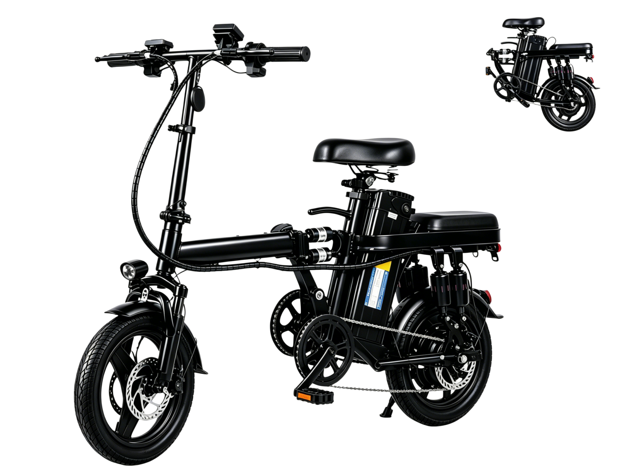 Foldable Electric Bike for Adults, 800W Peak Motor,20MPH Ebike, 30 Miles Range, 48V15Ah RemovableBattery, 3 Riding Modes