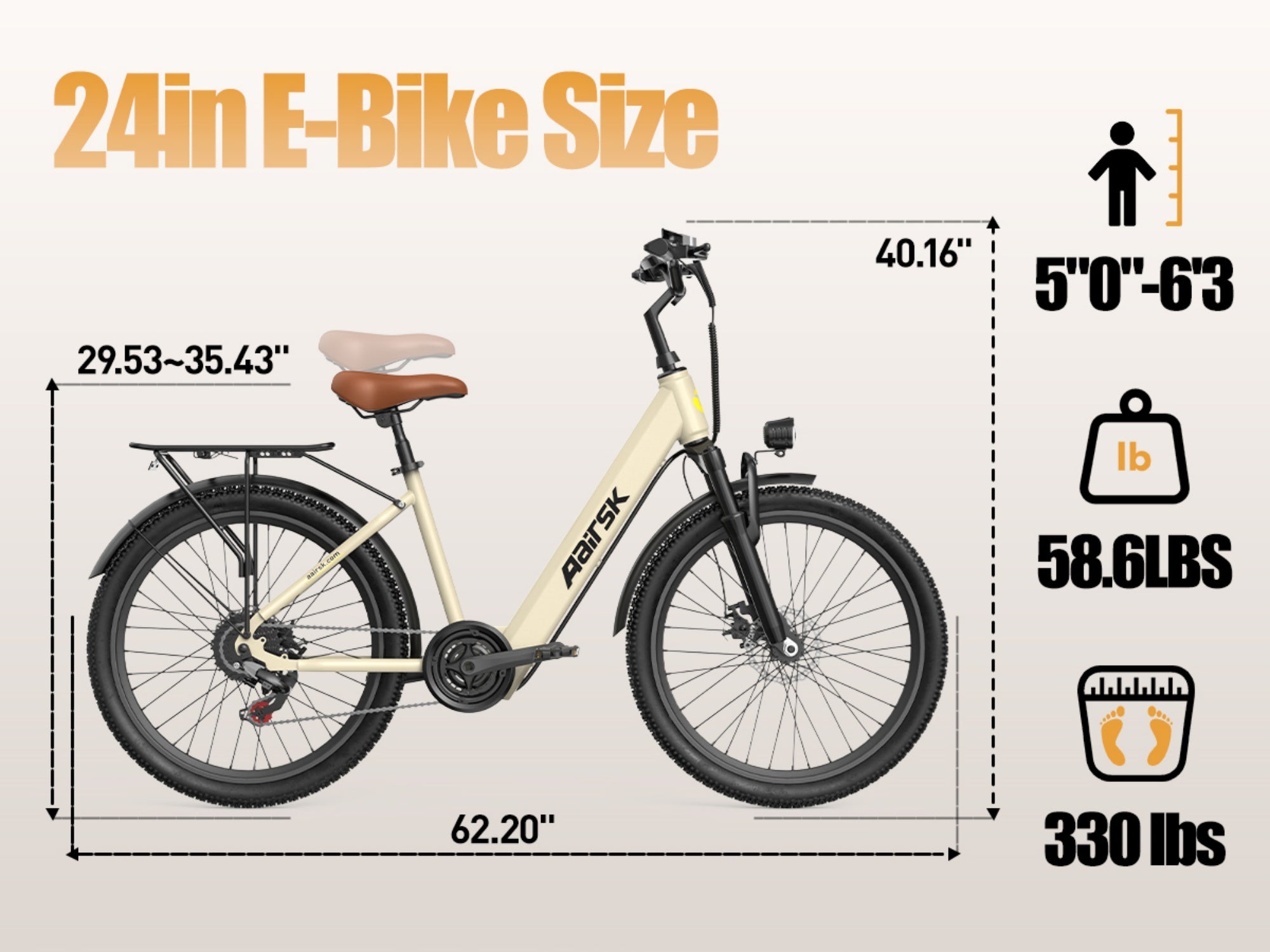 Vélo électrique SU7 | 400W | 36V 13Ah | Shimano 7 vitesses