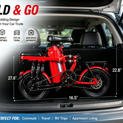 Foldable Electric Bike for Adults, 800W Peak Motor,20MPH Ebike, 30 Miles Range, 48V15Ah RemovableBattery, 3 Riding Modes