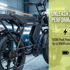 Vélo électrique à pneus larges TONNERREY T8 1500W | Cruiser performant 45 km/h