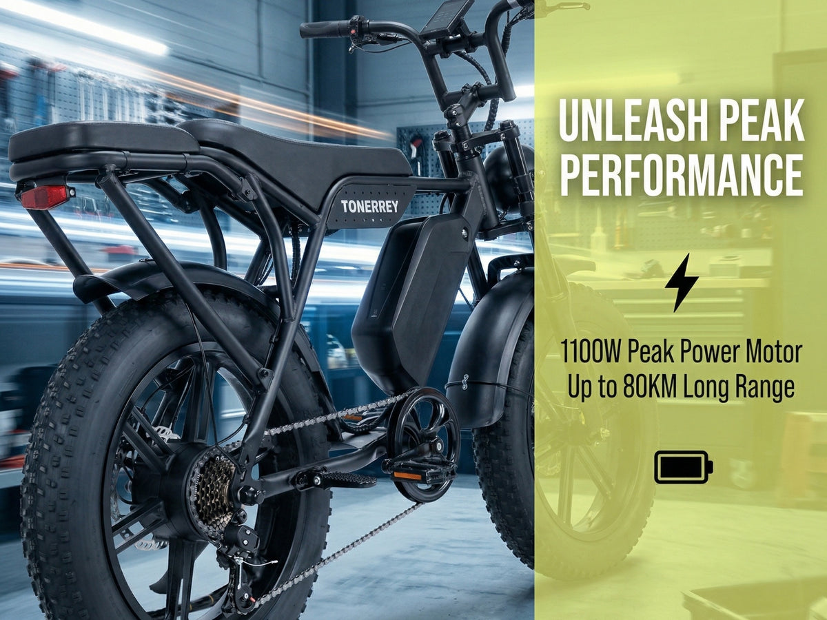 Vélo électrique à pneus larges TONNERREY T8 1500W | Cruiser performant 45 km/h