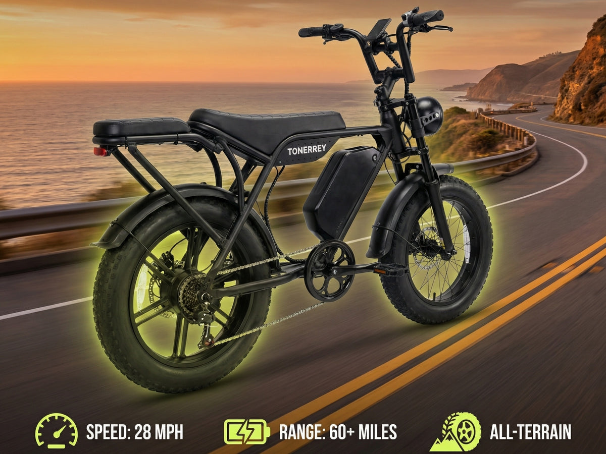 Vélo électrique à pneus larges TONNERREY T8 1500W | Cruiser performant 45 km/h